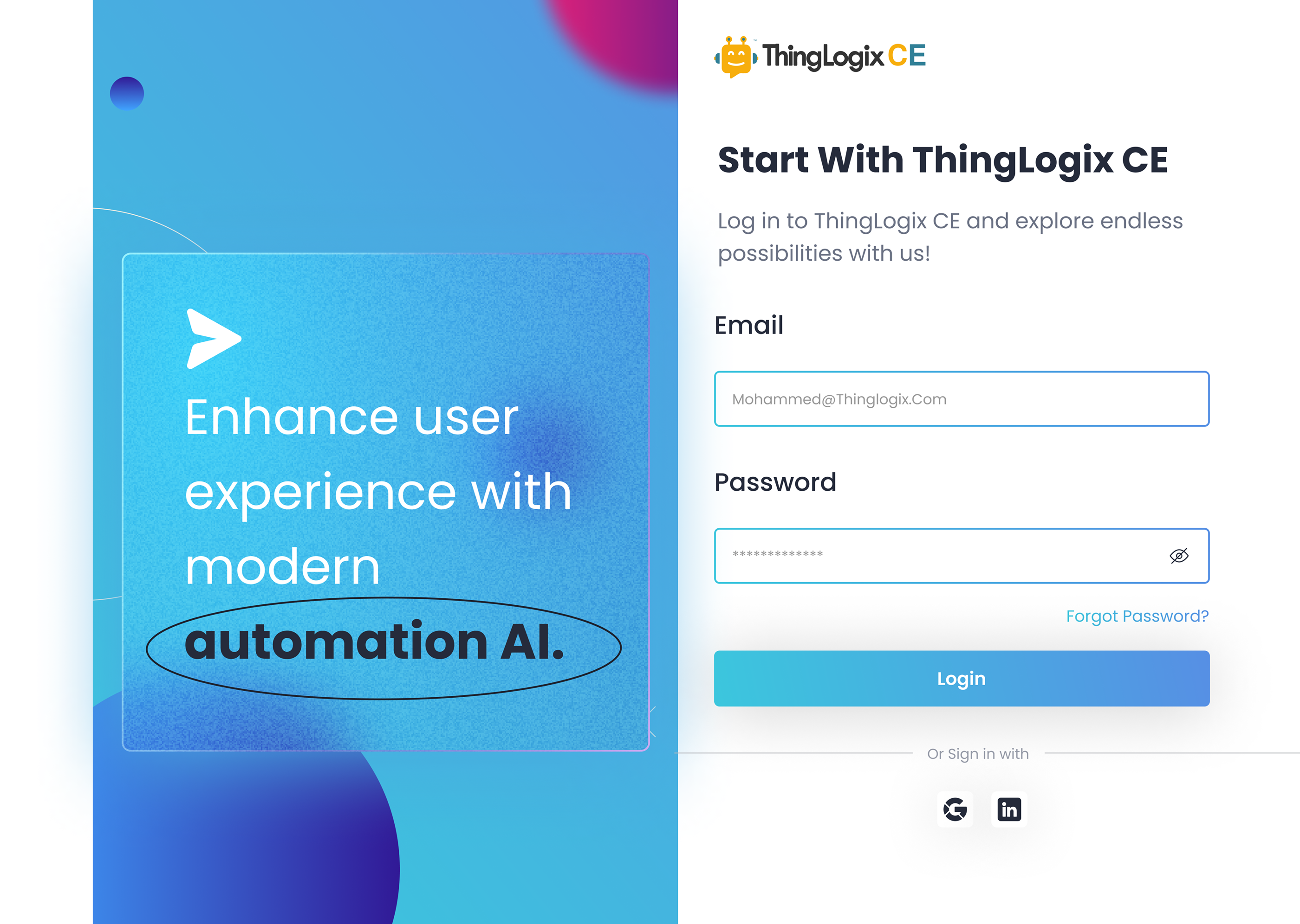 Customer Engagement Web App UI Design - Screen 1