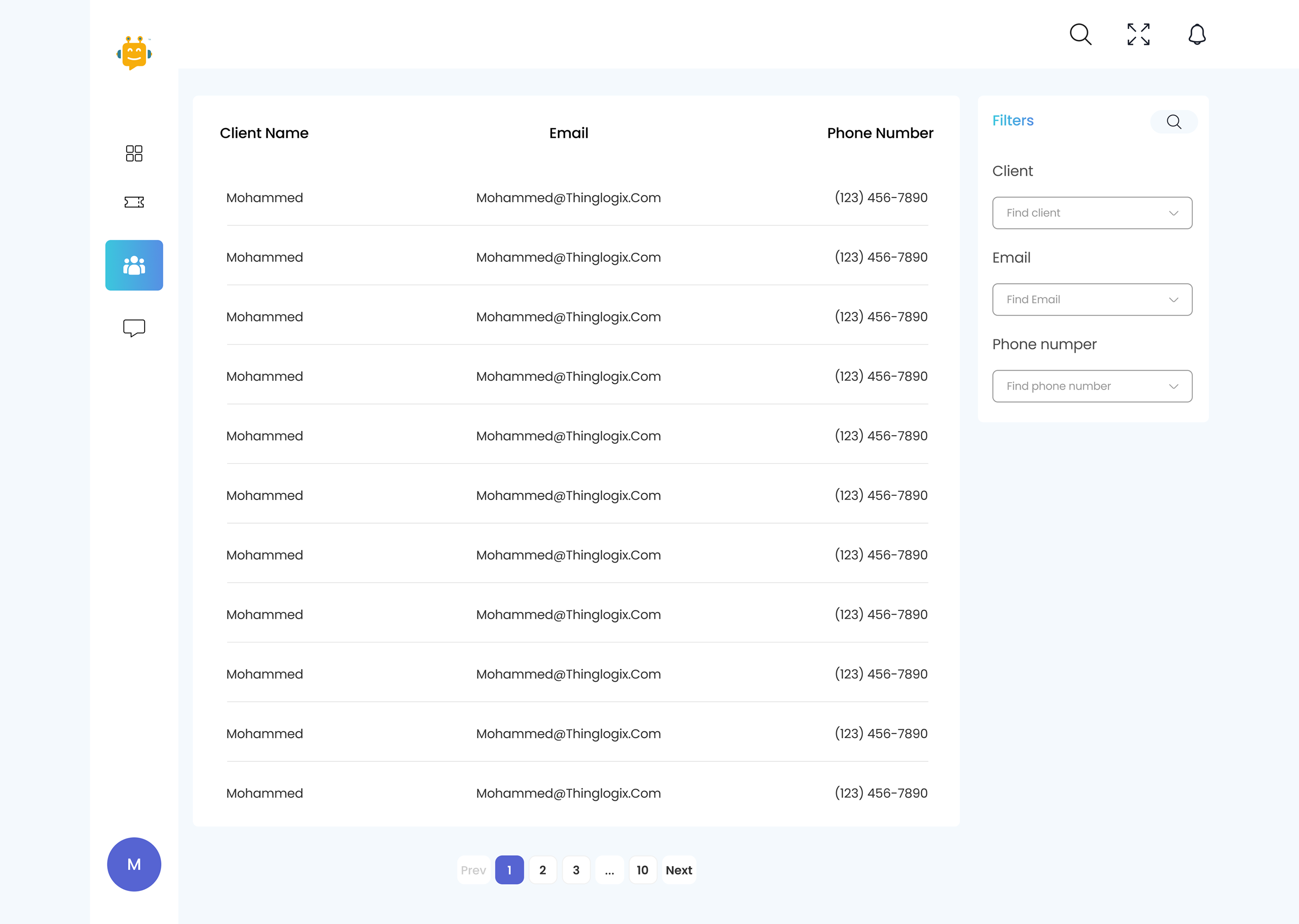 Customer Engagement Web App UI Design - Screen 3