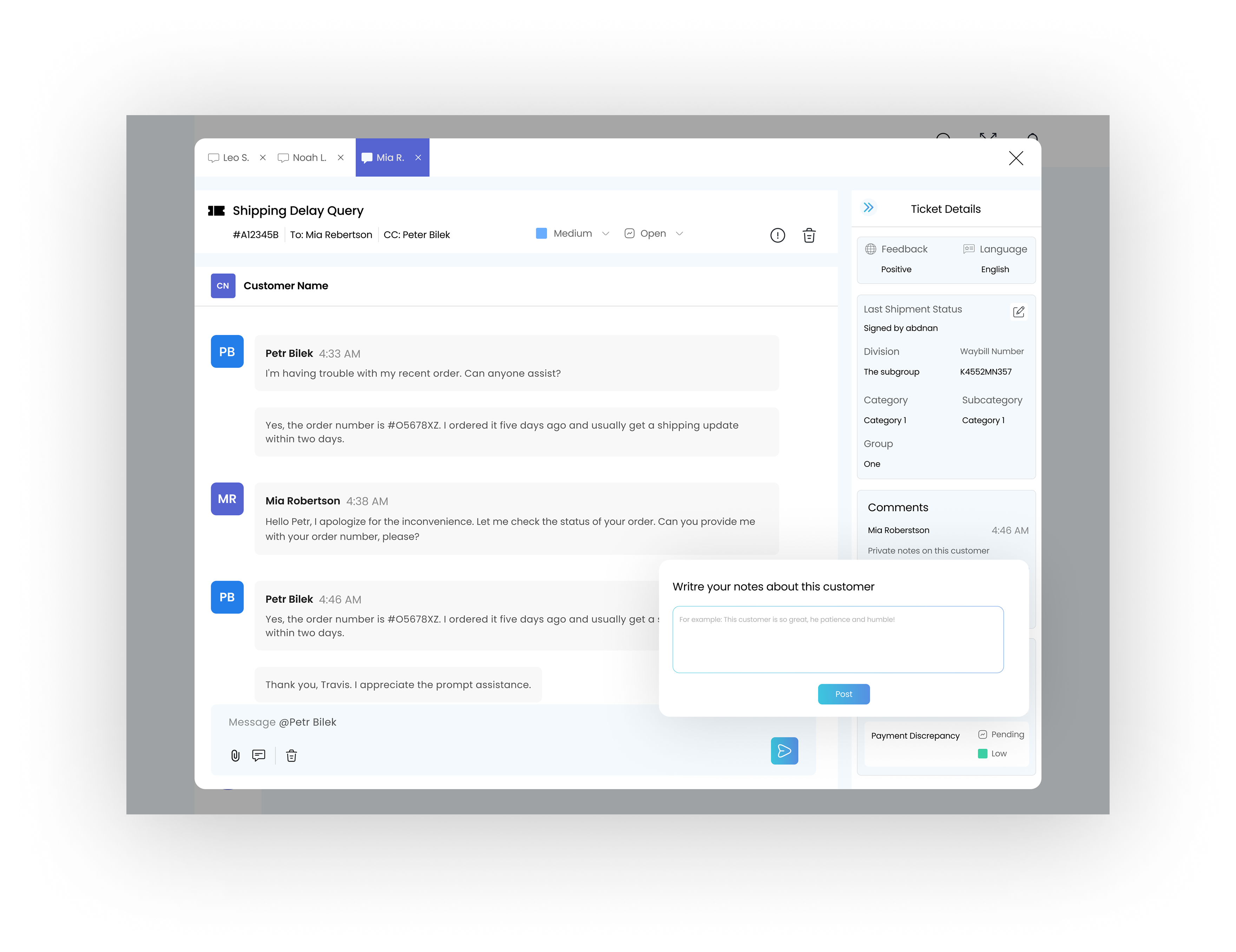 Customer Engagement Web App UI Design - Screen 4