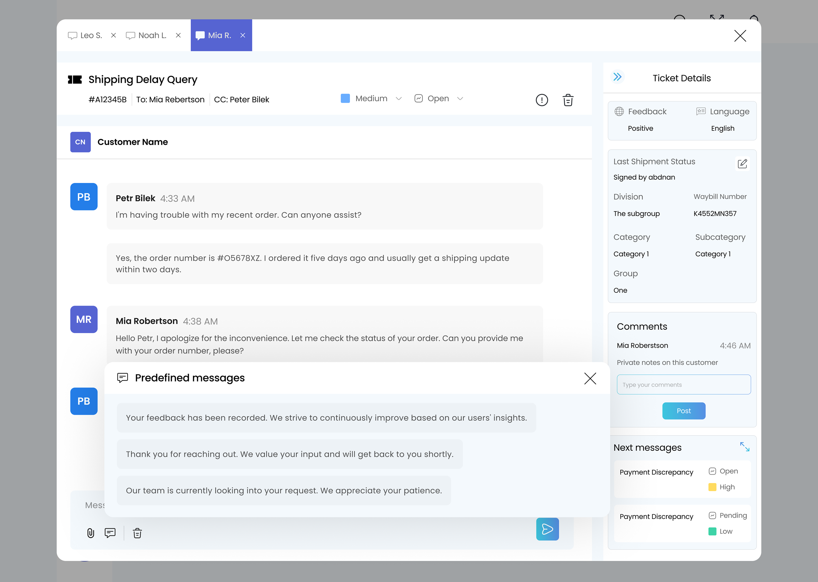Customer Engagement Web App UI Design - Screen 8